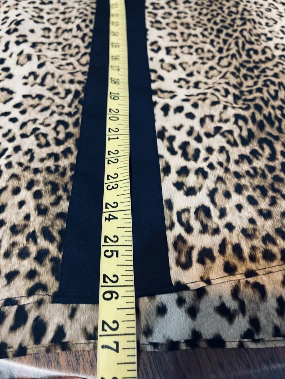 Nicole Leopard Print V-Neck Blouse with Black Trim - Brown/Black - Picture 7 of 7